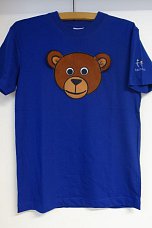Pískací tričko dětské modré s medvídkem Čumáčkem