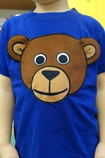 Pískací tričko dětské modré s medvídkem Čumáčkem 3