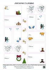 Jmenovky na vánoční dárky